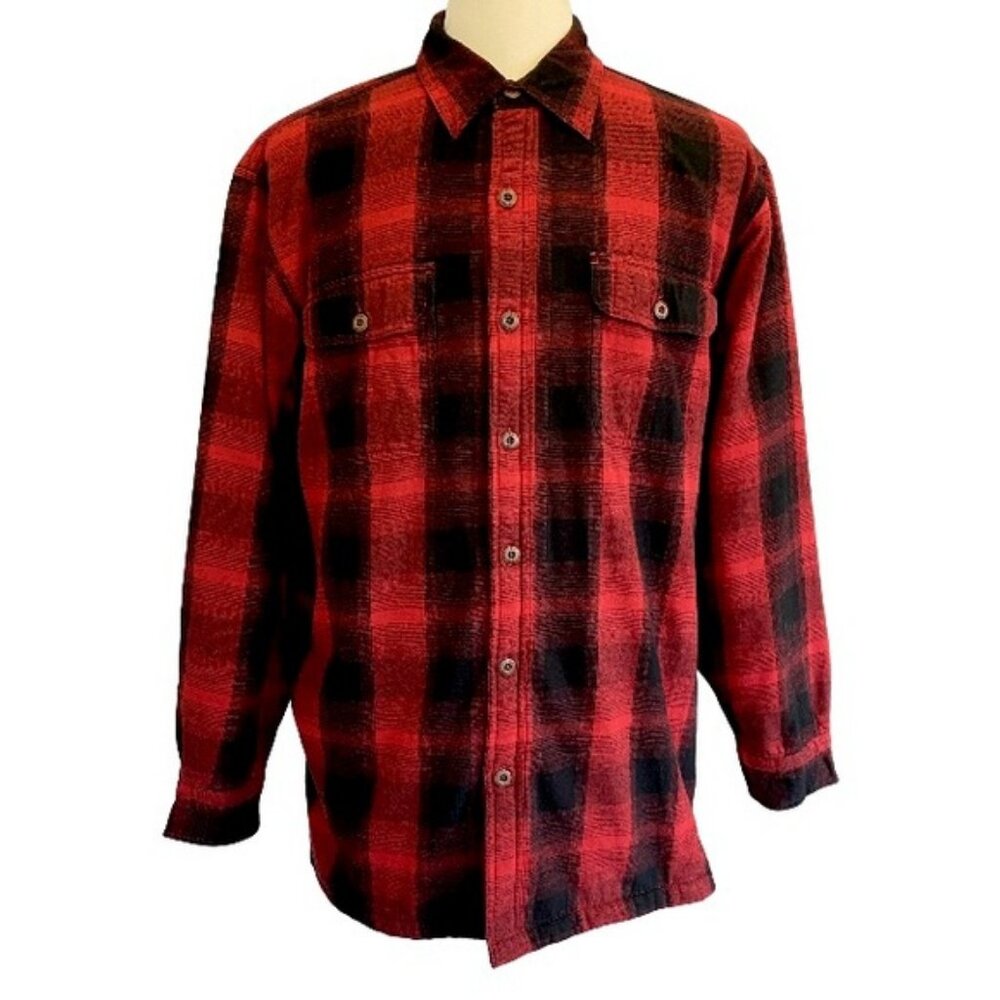 RedHead fleece-lined red & black plaid long sleeved jacket. Men’s size XL